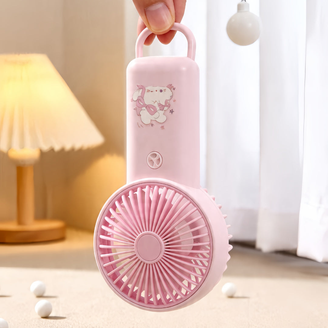 Ladies portable hand fan with cute penguin design Bowlift