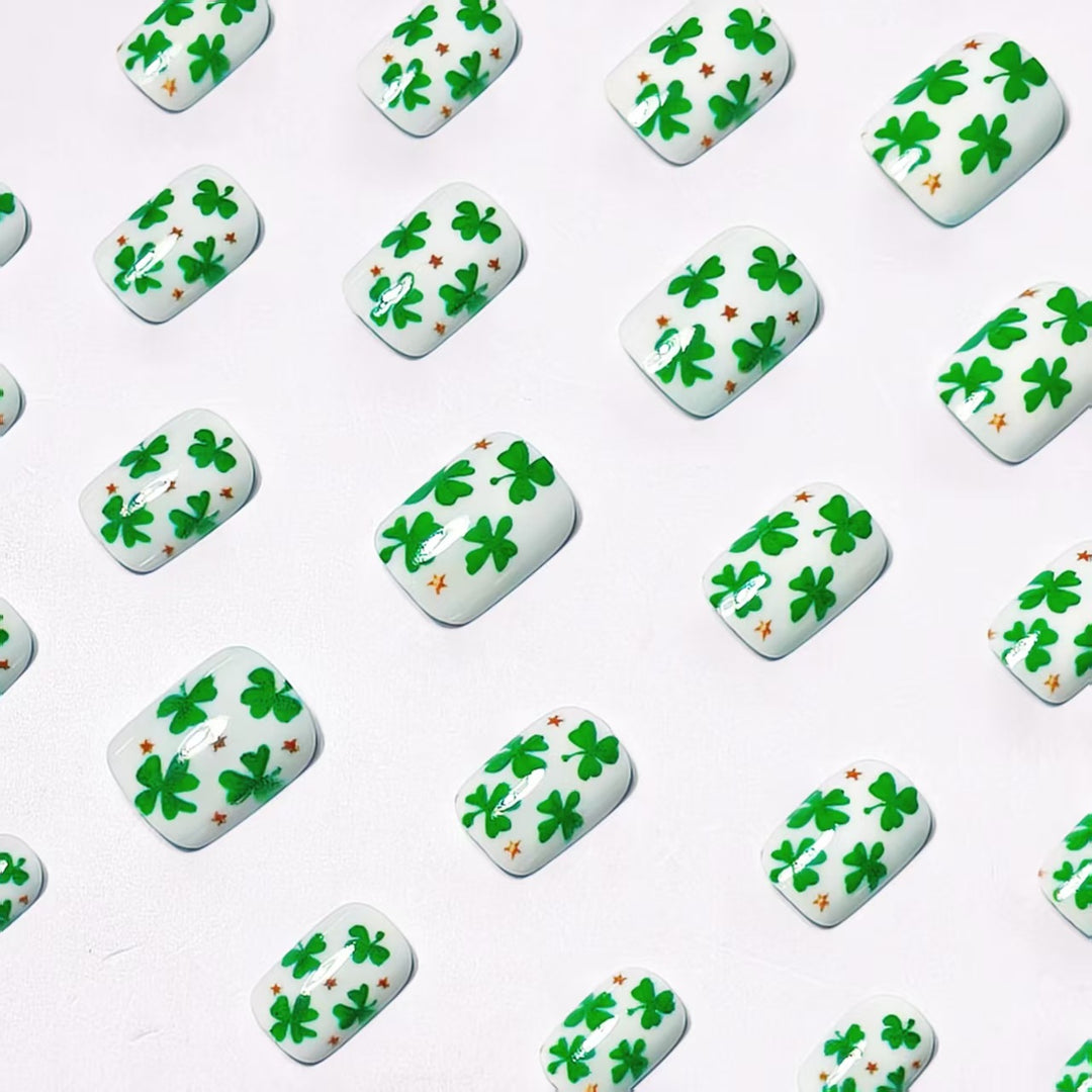 St. Patrick's Day Shamrock Nail Art Bowlift