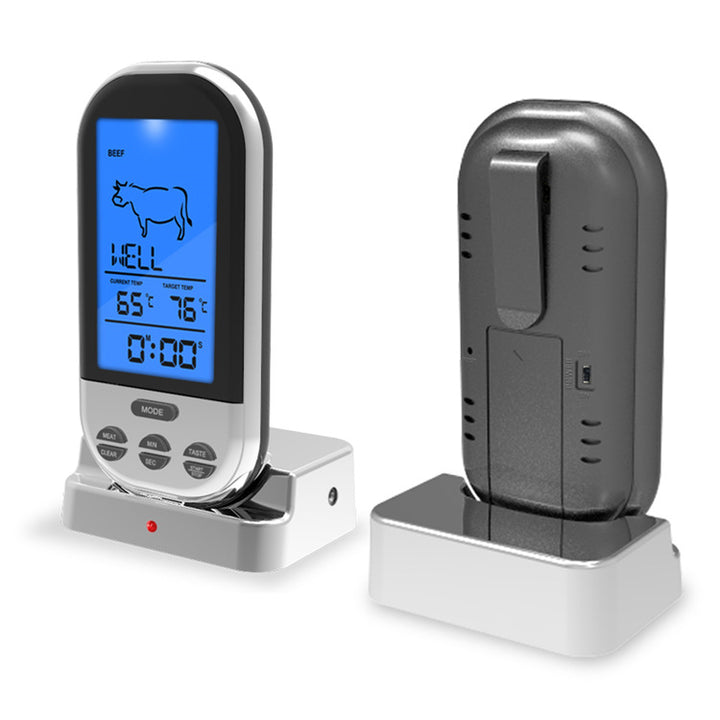 Digital Wireless Meat Thermometer with Probe Station and Backlit LCD Bowlift