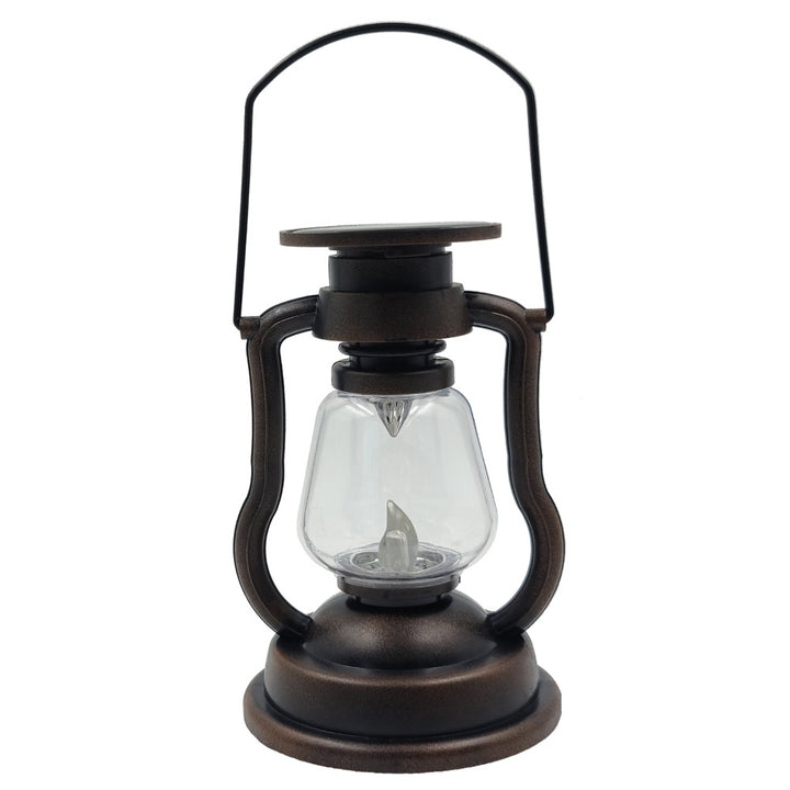 Antique-Style LED Hurricane Lantern With Flickering Flame Effect Glass Globe And Hanging Handle Portable Decorative Lamp Bowlift