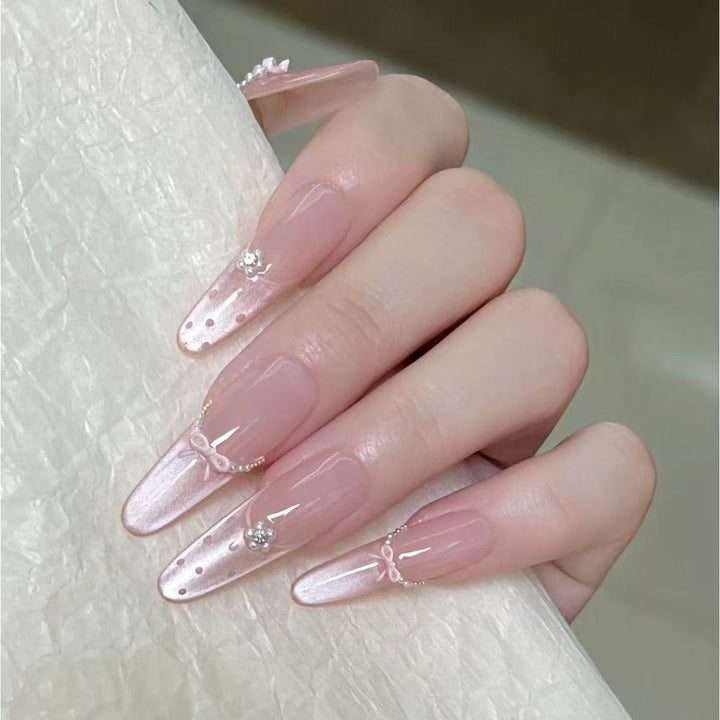 3D Embellished Press-On Nail Art Set Bowlift