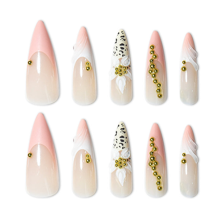 Exotic Floral and Animal Print Press-On Nail Extensions Bowlift