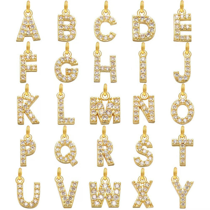 BowLift | Dainty Diamond Letter Initial Herringbone Necklace