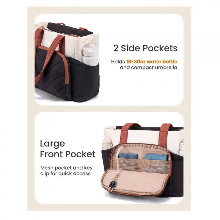 Multifunctional tote bag with padded interior and many compartments Bowlift
