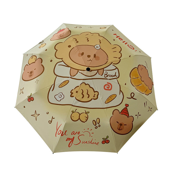 Ladies Automatic Umbrella with Playful Design Bowlift