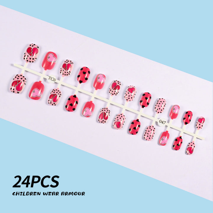 Children's Fun-Themed Press-On Nail Set Bowlift