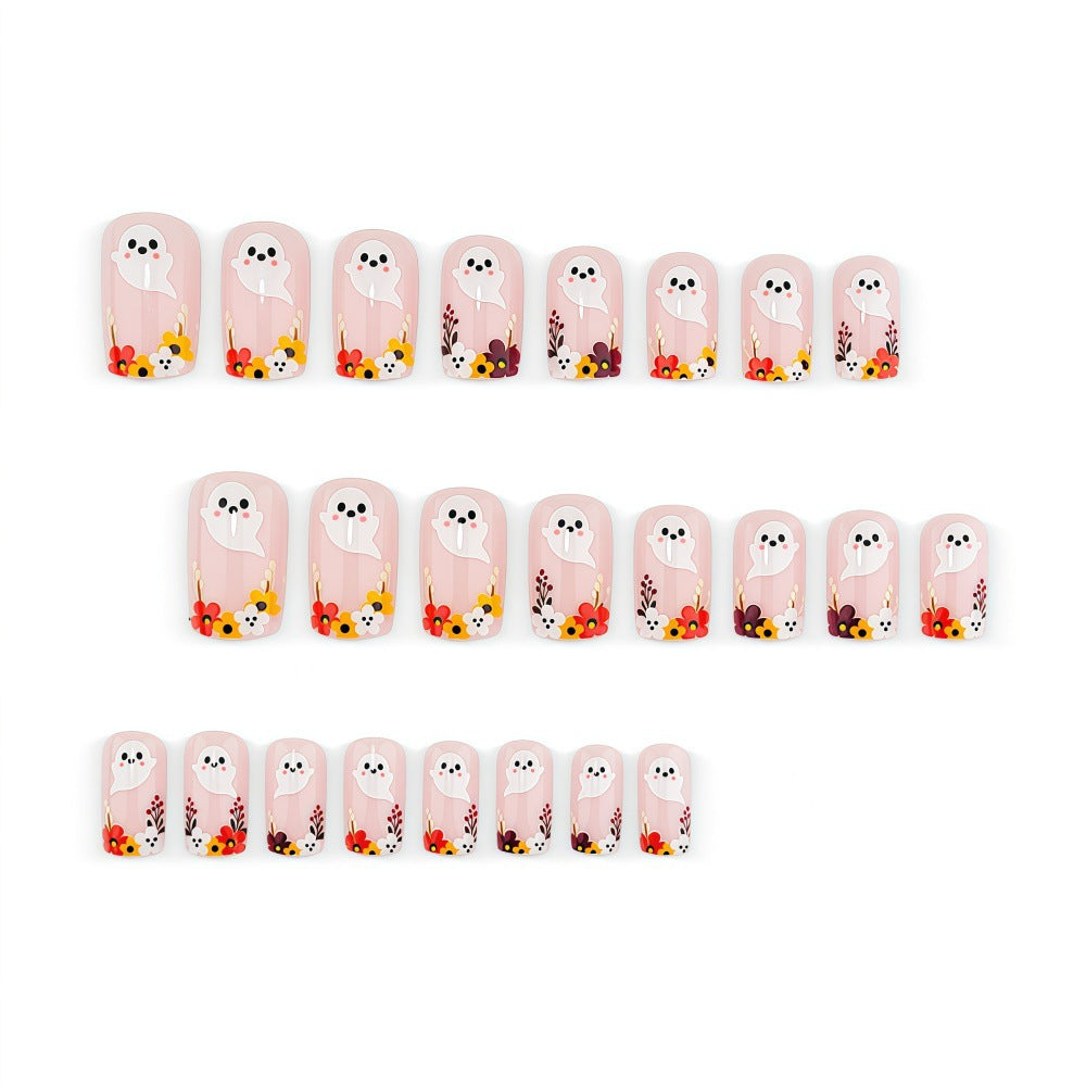 Artificial nails with playful spirit design Bowlift