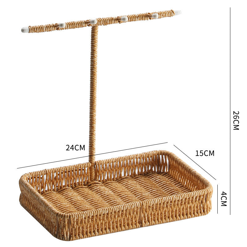 Unisex Versatile Storage Basket with Hooks Bowlift