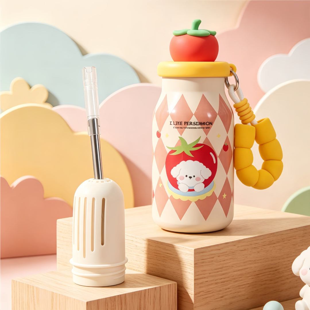 Women’s insulated bottle with practical carrying handle and playful bunny design Bowlift