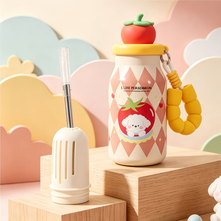 Women’s insulated bottle with practical carrying handle and playful bunny design Bowlift