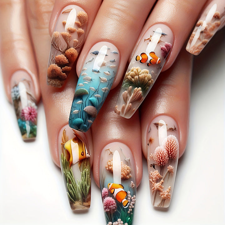 Underwater Scenery 3D Nail Art Bowlift