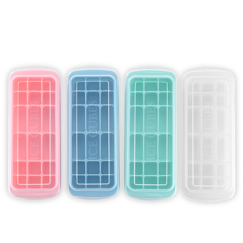 Silicone ice cube tray with precise fitting lid Bowlift