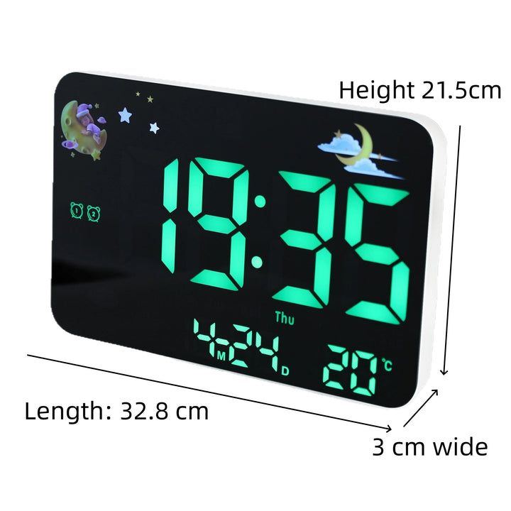 Digital alarm clock with projection and temperature display Bowlift