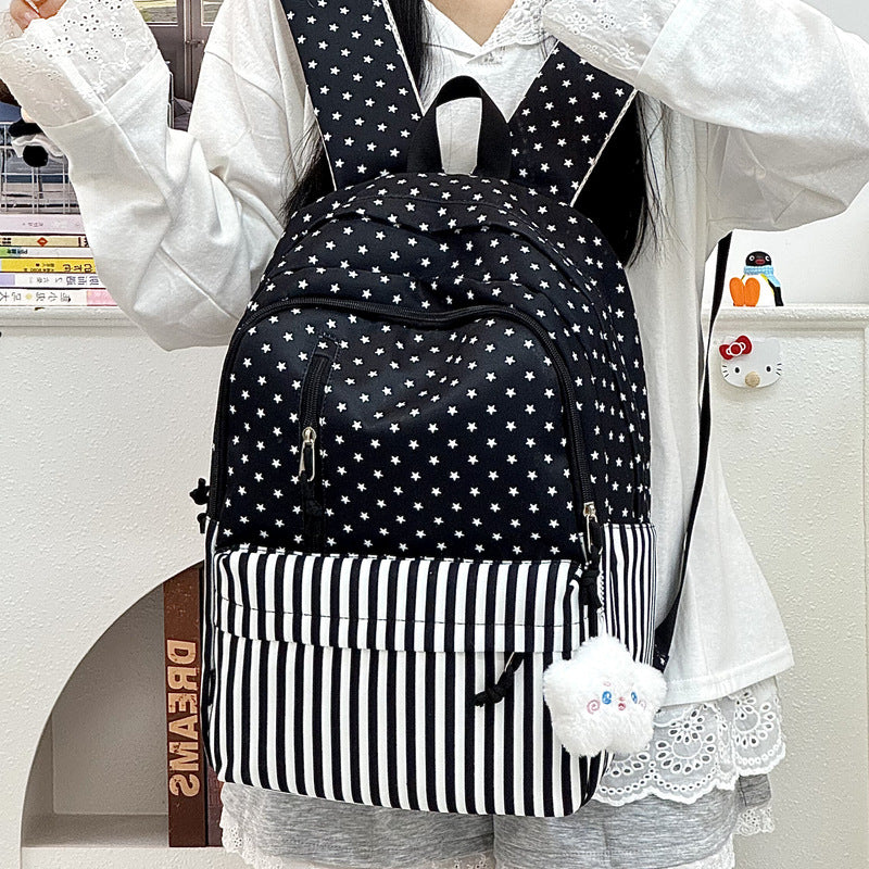 Stylish Star-Printed Large Capacity Backpack Bowlift