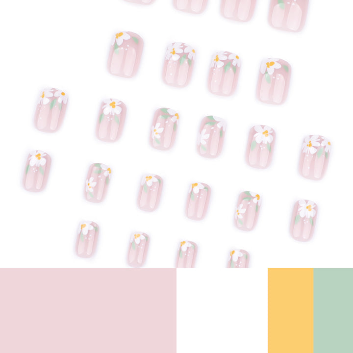 Artful Nail Art in Elegant Blossom Design Bowlift