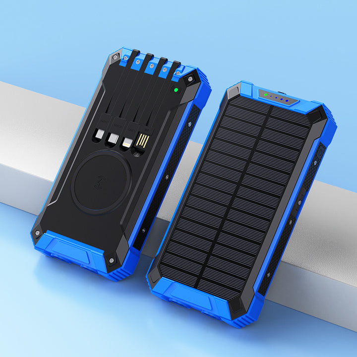 Power bank with solar-powered quick charger Bowlift