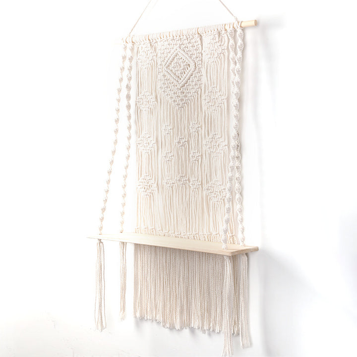 Macrame Wall Shelf with Hanger Bowlift
