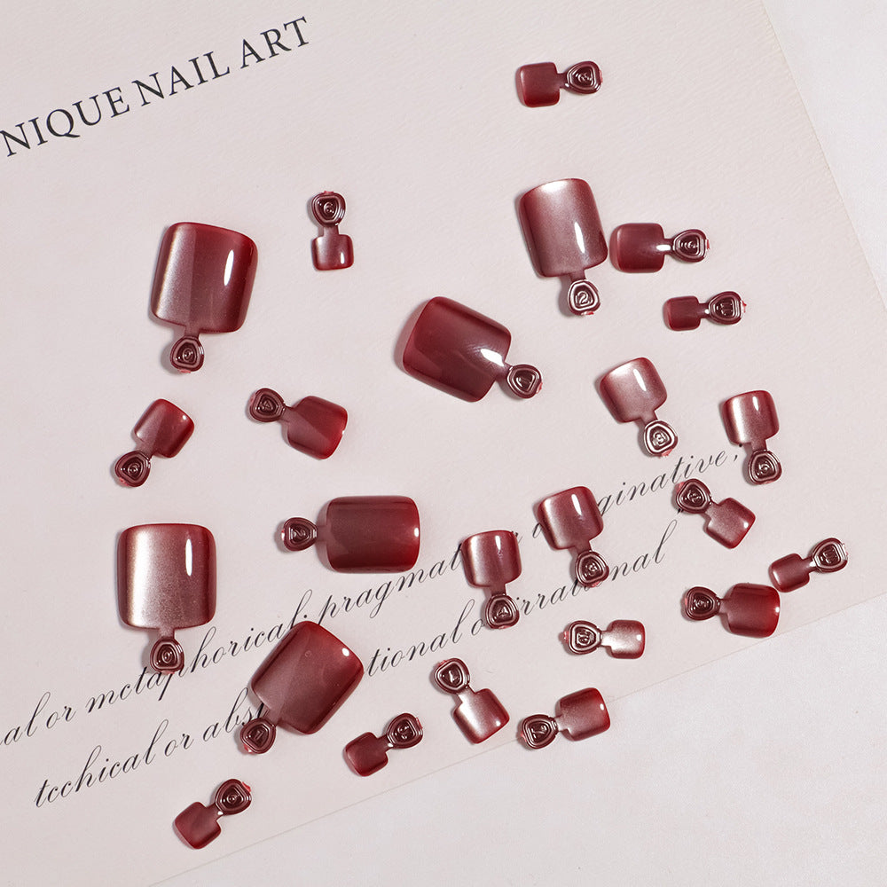 Premium Nail Art Press-On Toenail Set Bowlift