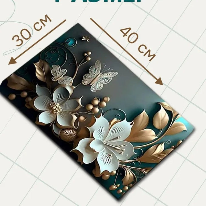 Decorative Floral Memory Foam Area Mat