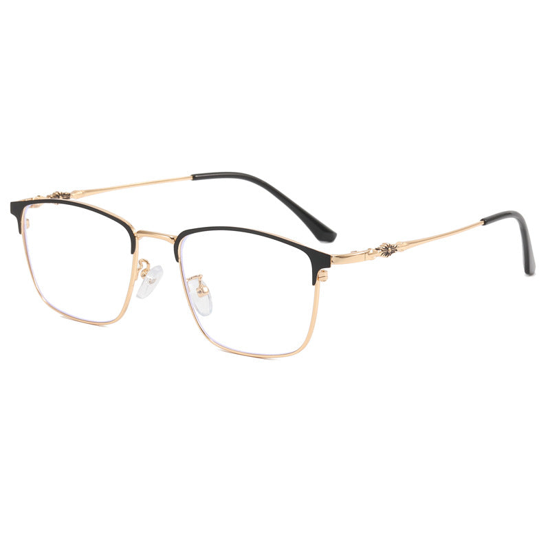 Ladies fashionable square glasses with elegant metal frame Bowlift