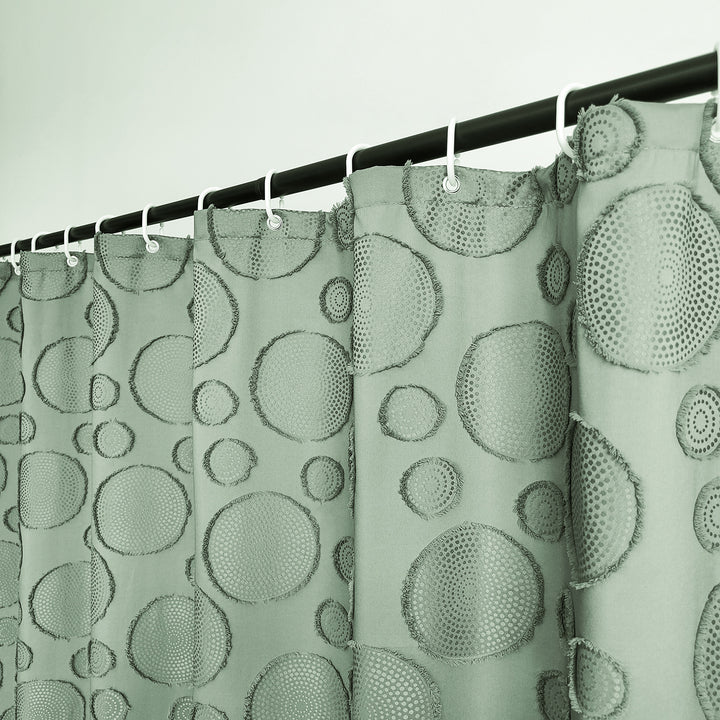 Designer Textured Shower Curtain Bowlift