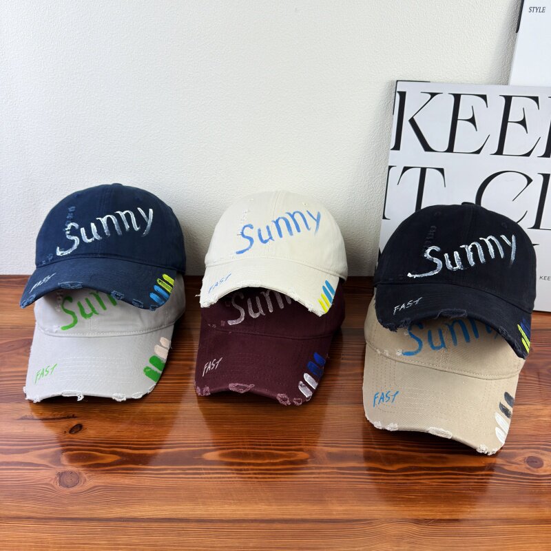 Women's Distressed Graphic Sun Cap Bowlift