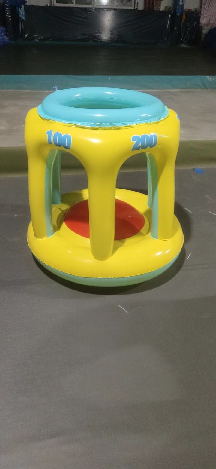 Women inflatable water play island Bowlift