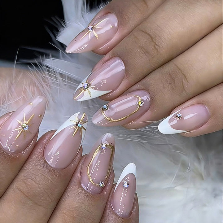 Elegant Decorative Press-On Nail Art Set Bowlift