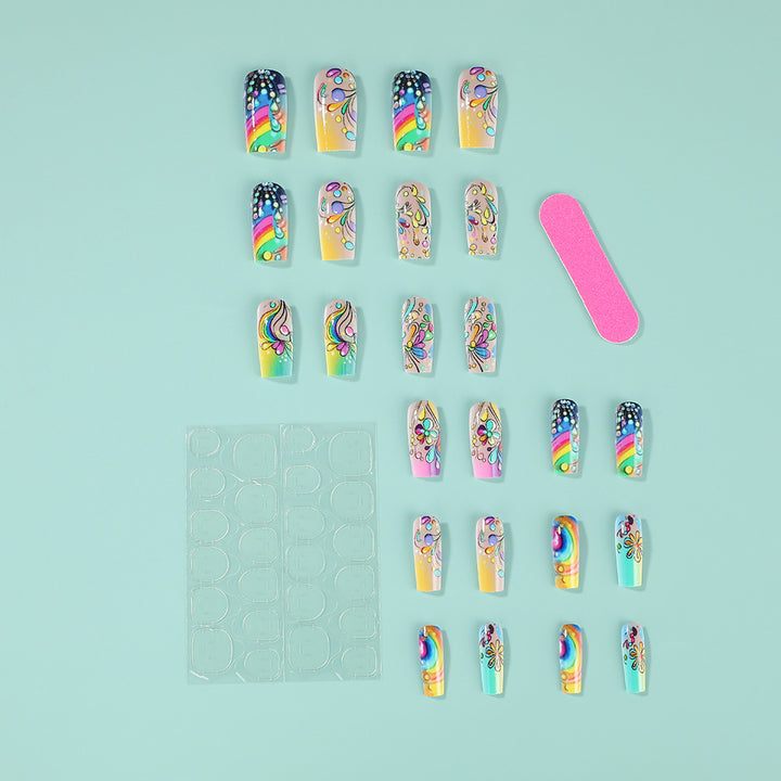 Art nails with colorful and creative motif designs Bowlift