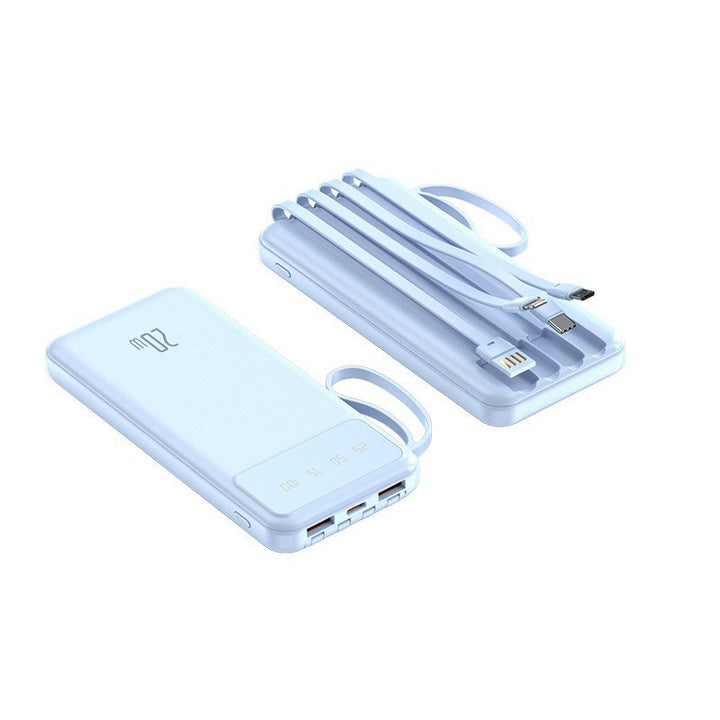 Powerbank with multifunctional charging cables and digital charging display Bowlift