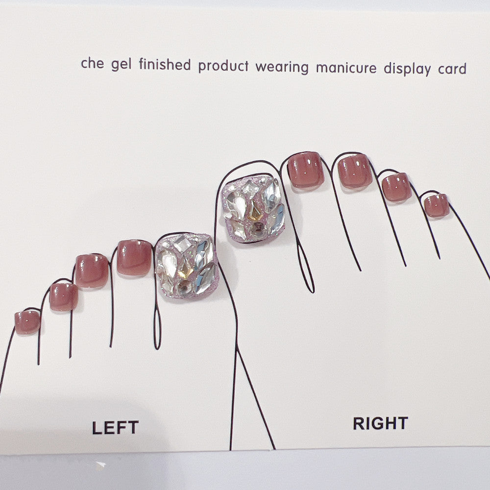 Artful toenails with glitter accents Bowlift