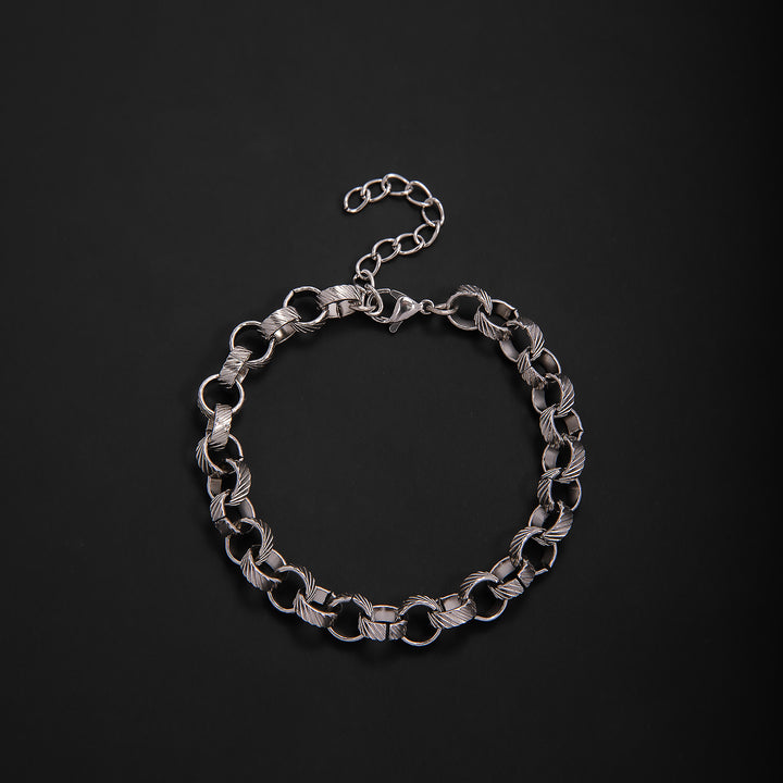 Elegant Geometric Link Bracelet Bowlift