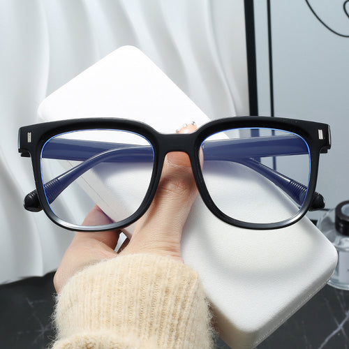 Women's fashionable rectangular glasses with blue lenses Bowlift