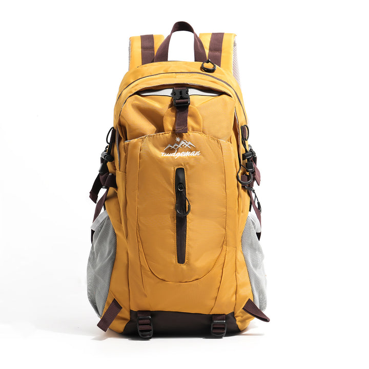 Unisex nan lightweight outdoor backpack with ergonomic back cushion, hydration bladder compartment and multifunctional external pockets Bowlift