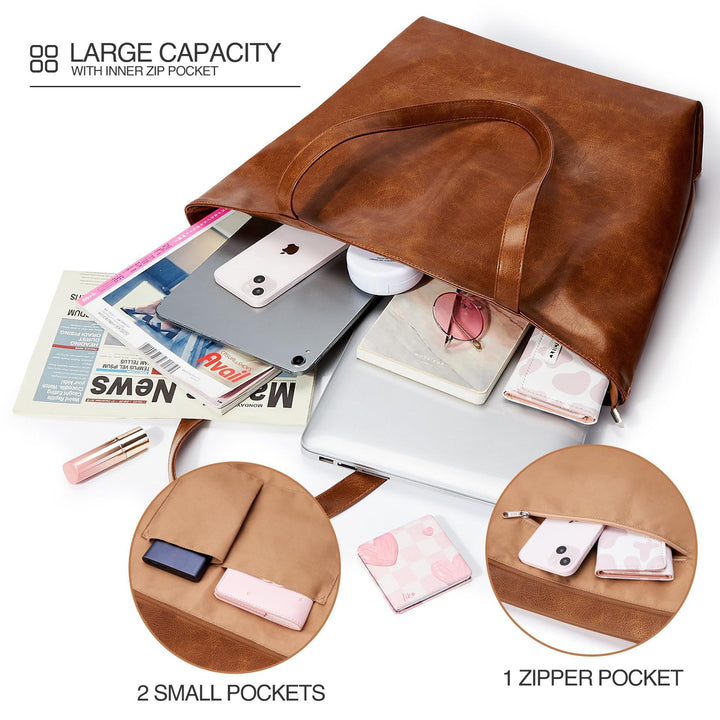 Elegant and Versatile Handbag Made of Artificial Leather Bowlift