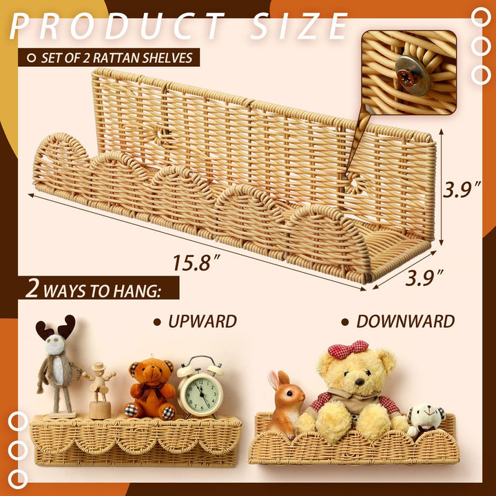 Rattan step shelf Bowlift
