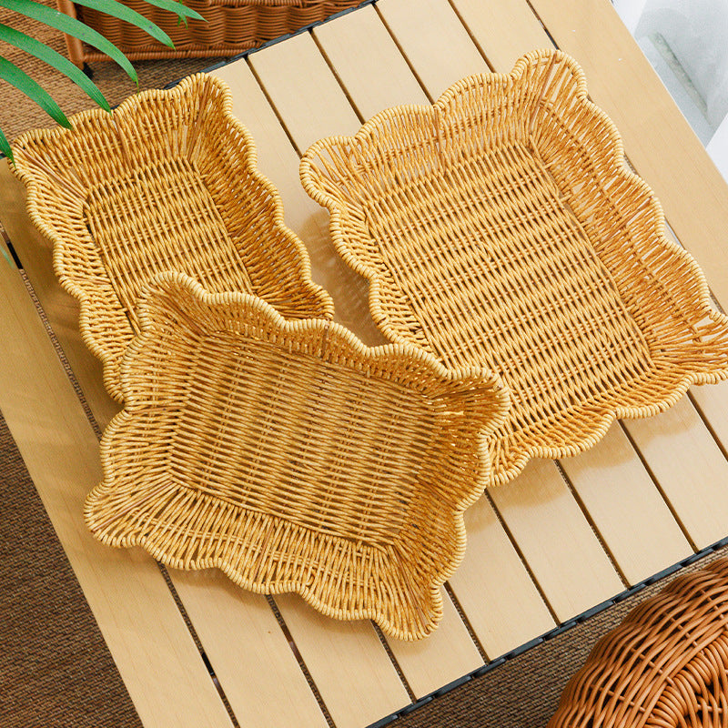 Decorative Woven Fruit Basket Bowlift