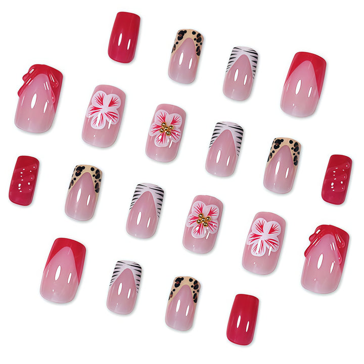 Decorative Artistic Press-On Nail Set Bowlift