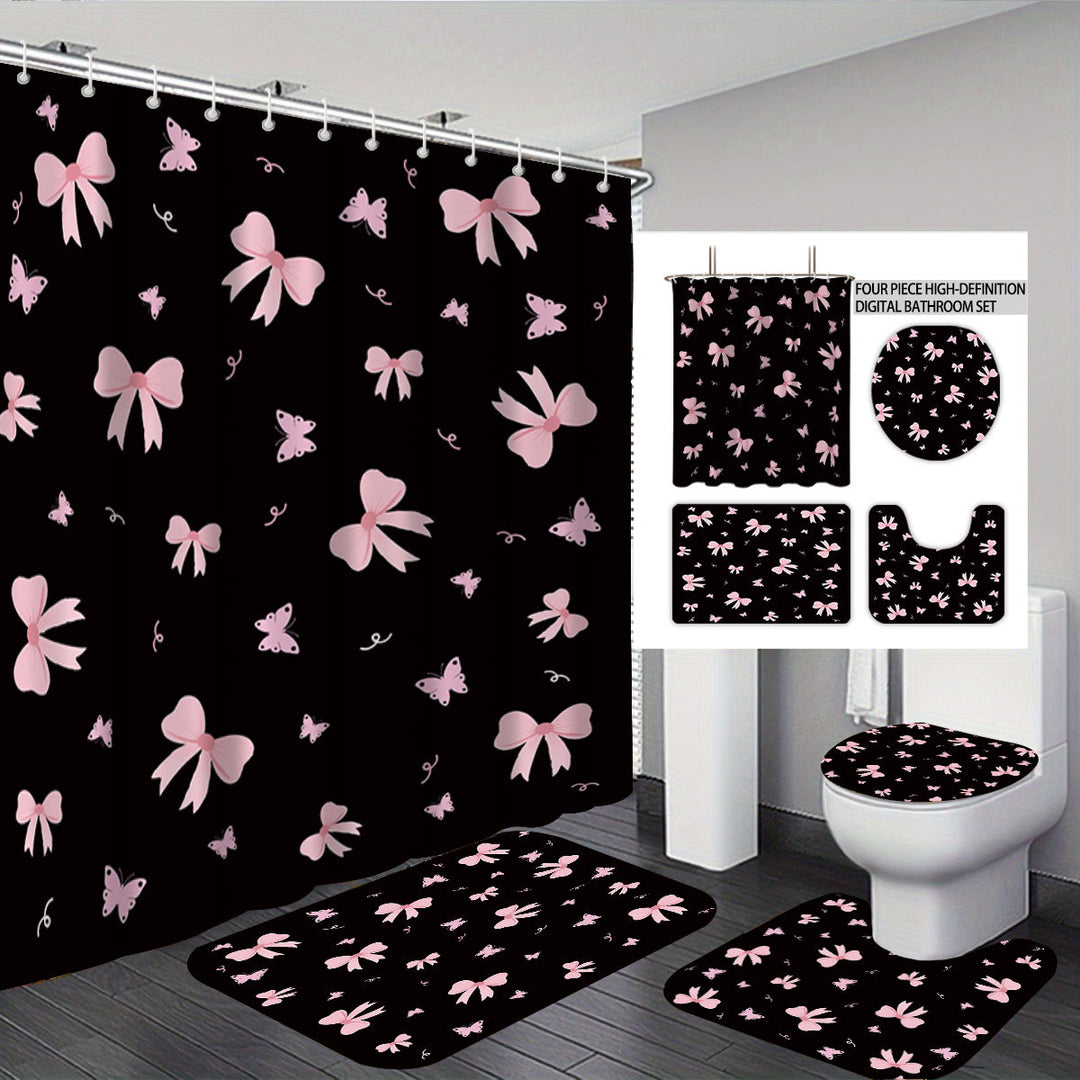 Bunny-Themed Digital Bathroom Decor Set Bowlift