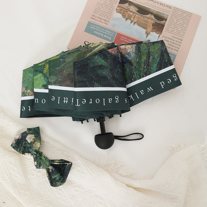 Women's elegant folding umbrella with artistic design Bowlift