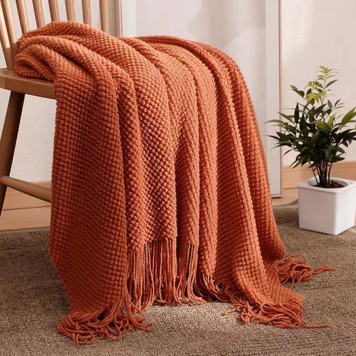 Ladies Cozy Waffle Texture Blanket Bowlift