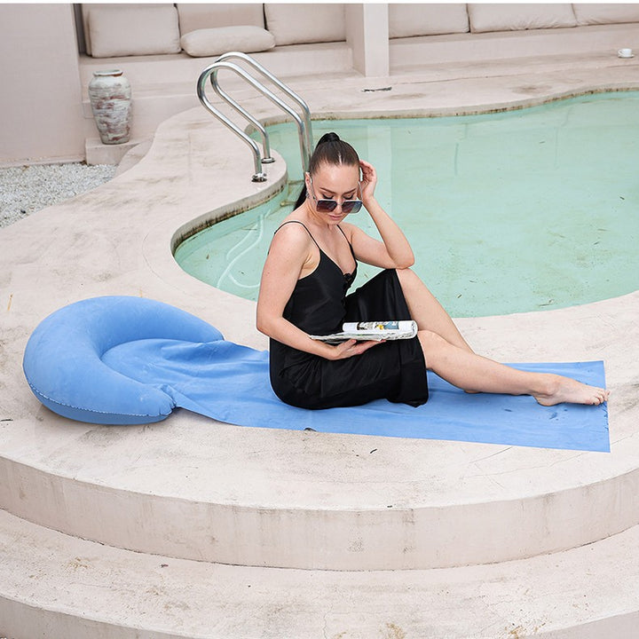 Women Inflatable Relax Lounge Chair with Integrated Headrest Bowlift