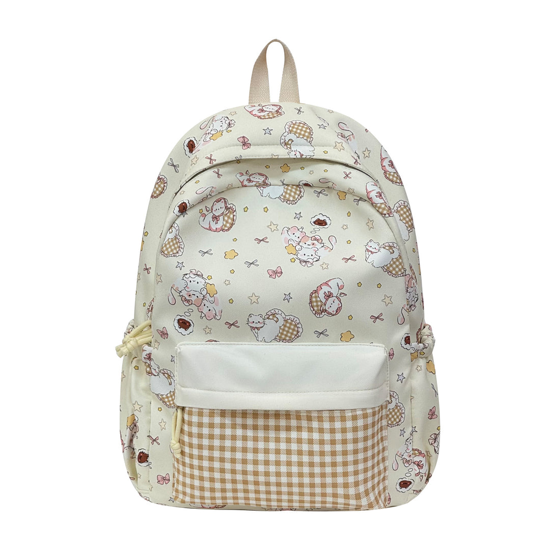 Whimsical Character Print Backpack