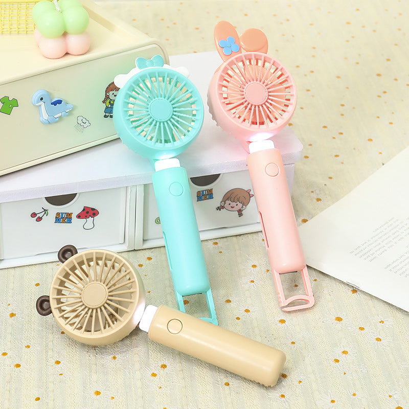 Ladies Mini Hand Fan with Integrated LED Lighting Bowlift