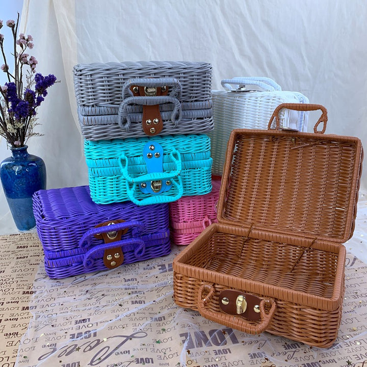 Women braided cosmetic and storage case Bowlift