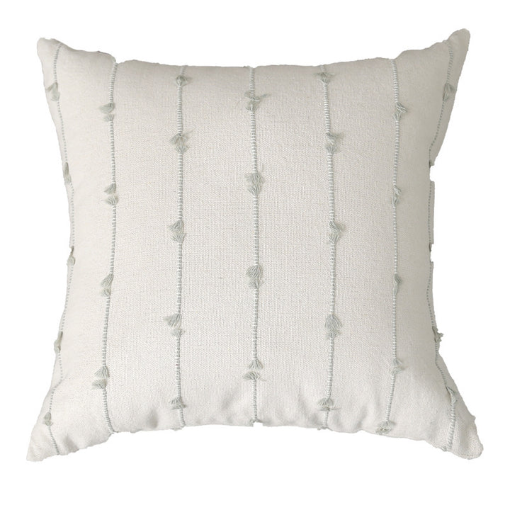 Textured Embroidered Decorative Pillow
