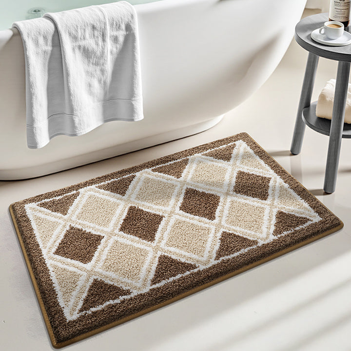 Turtle-Themed Plush Bath Mat Bowlift