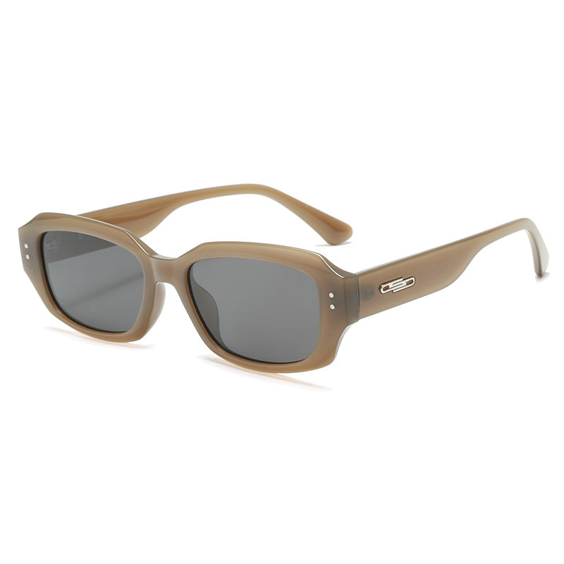 Women fashionable square sunglasses with innovative transparent frame Bowlift
