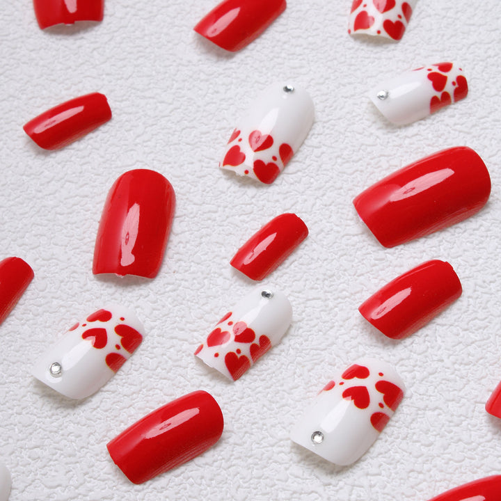 Romantic Heart-Inspired Press-On Nails Bowlift