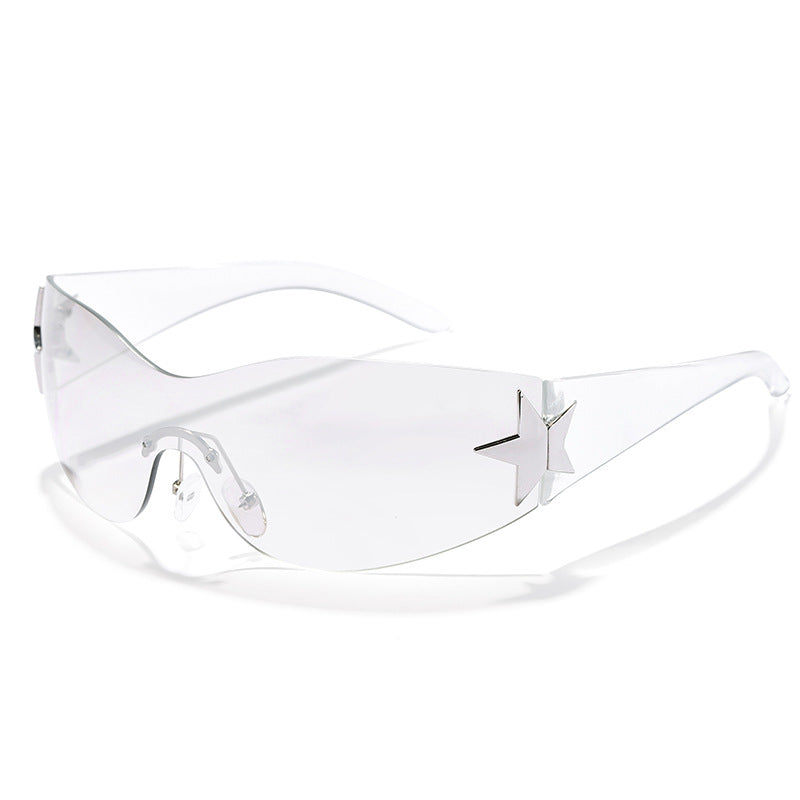 Women's futuristic design sunglasses with unique accents Bowlift